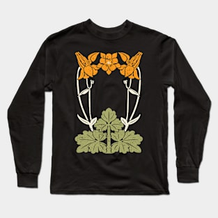 Art Nouveau Flowers Long Sleeve T-Shirt